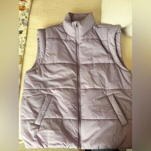 Lilac Quilted Puffer Vest